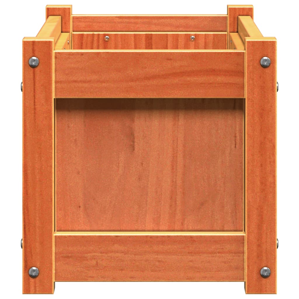 Garden Planters 2 Pcs Wax Solid Wood Pine