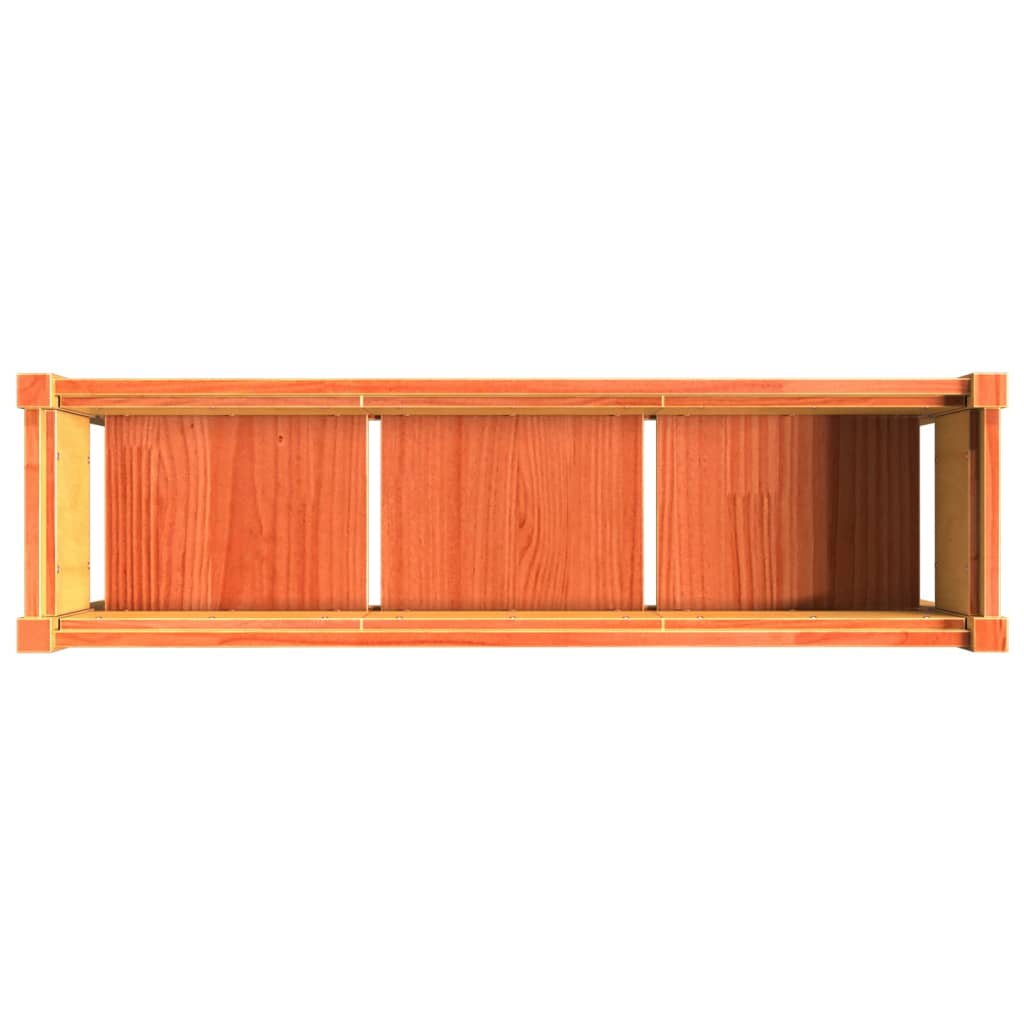 Garden Planters 2 Pcs With Legs Wax Brown Solid Wood Pine