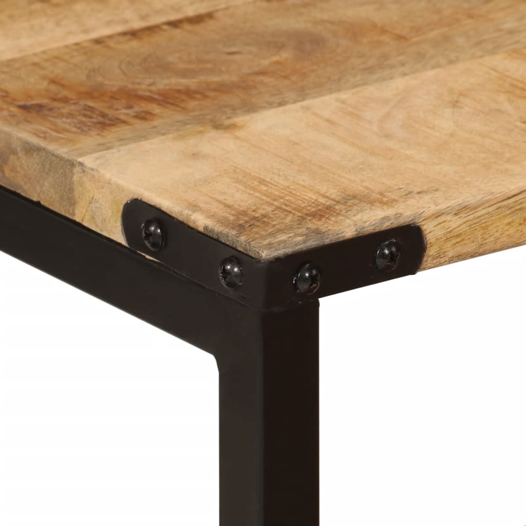 Nesting Coffee Tables 3 Pcs Solid Wood Mango And Iron