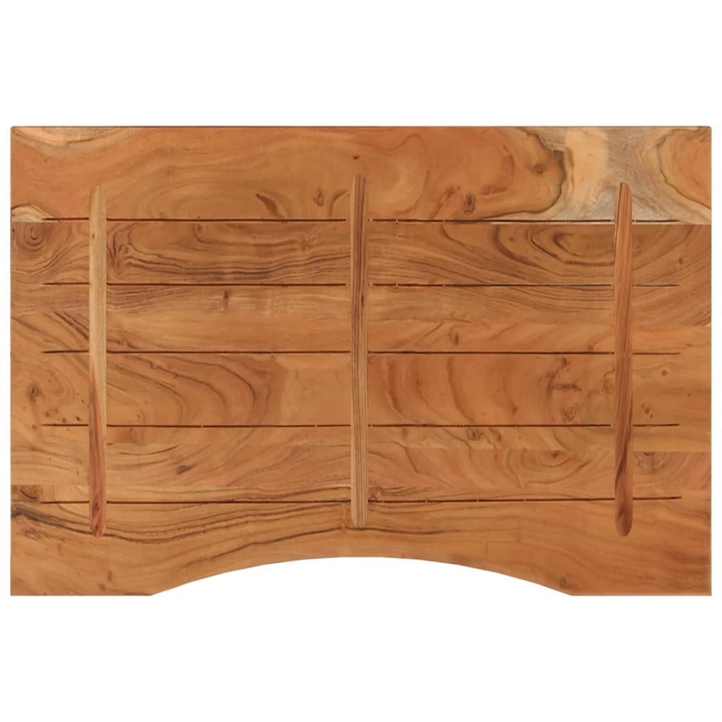 Desk Top 90X60X2.5 Cm Rectangular Solid Wood Acacia