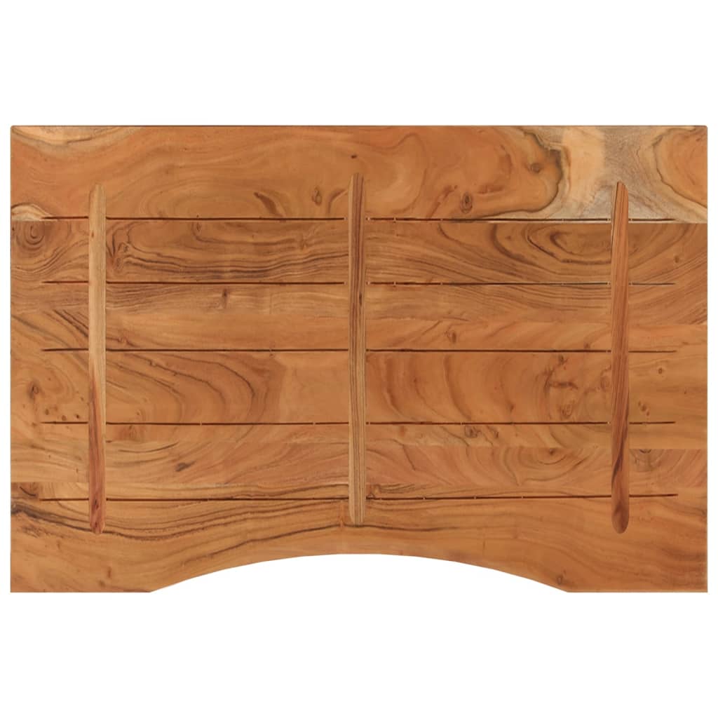 Desk Top 100X60X2.5 Cm Rectangular Solid Wood Acacia