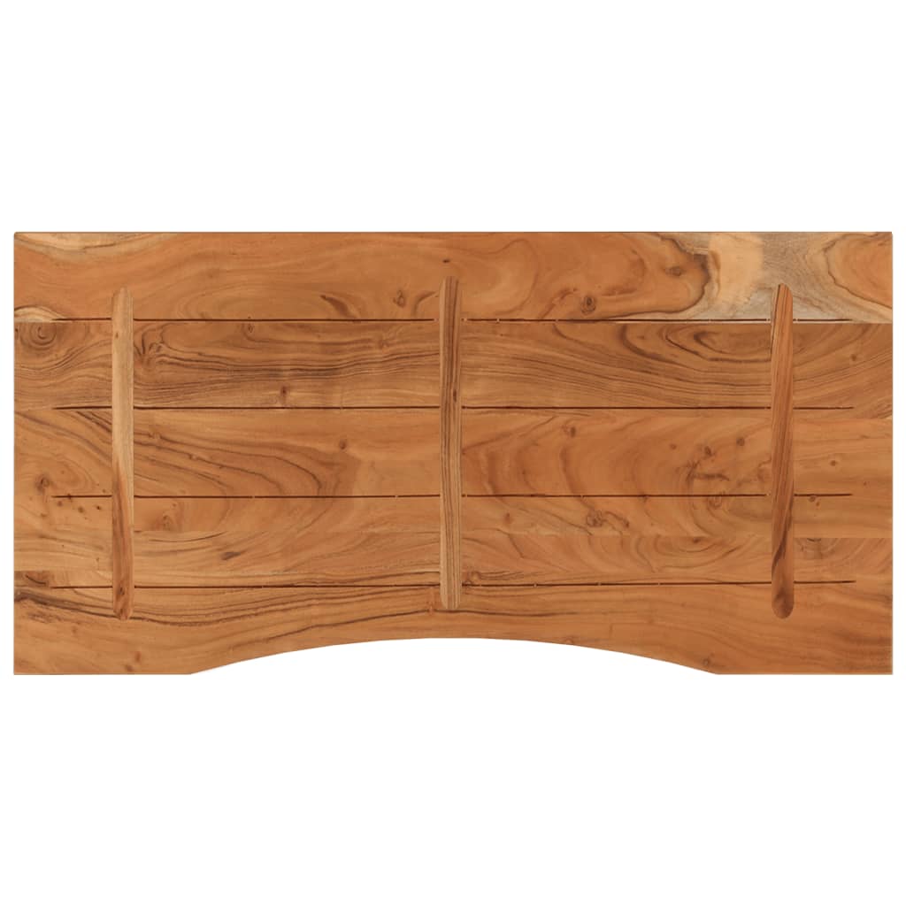 Desk Top 110X60X2.5 Cm Rectangular Solid Wood Acacia