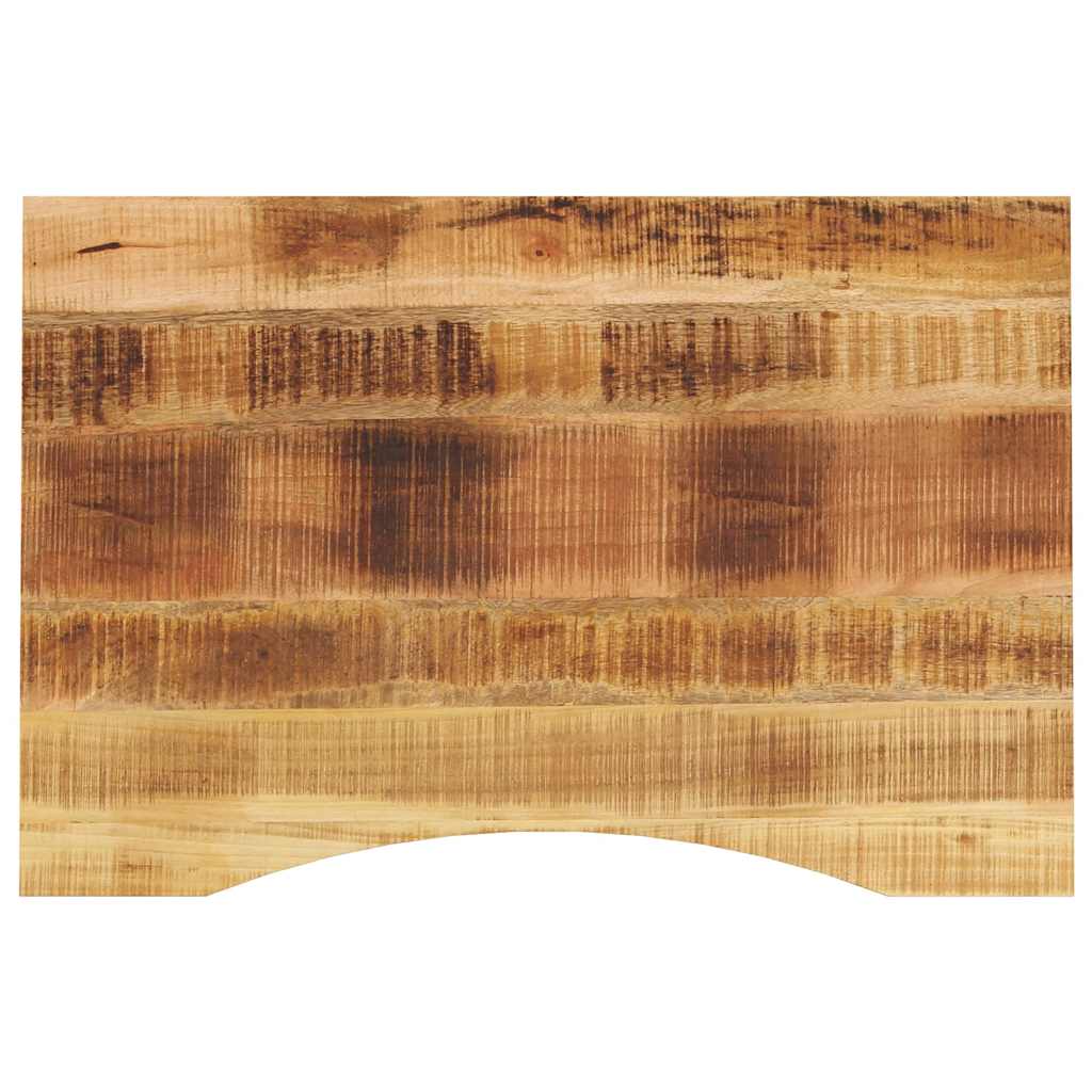 Table Tops Desk Top Curve 80X50X2.5 Cm Solid Wood Rough Mango LED 80 cm