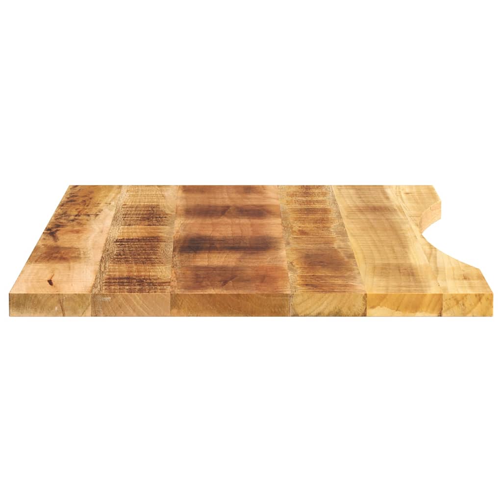 Table Tops Desk Top Curve 80X50X2.5 Cm Solid Wood Rough Mango LED 80 cm