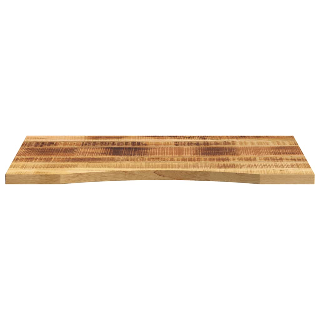Desk Top With Curve 90X50X2.5 Cm Solid Wood Rough Mango