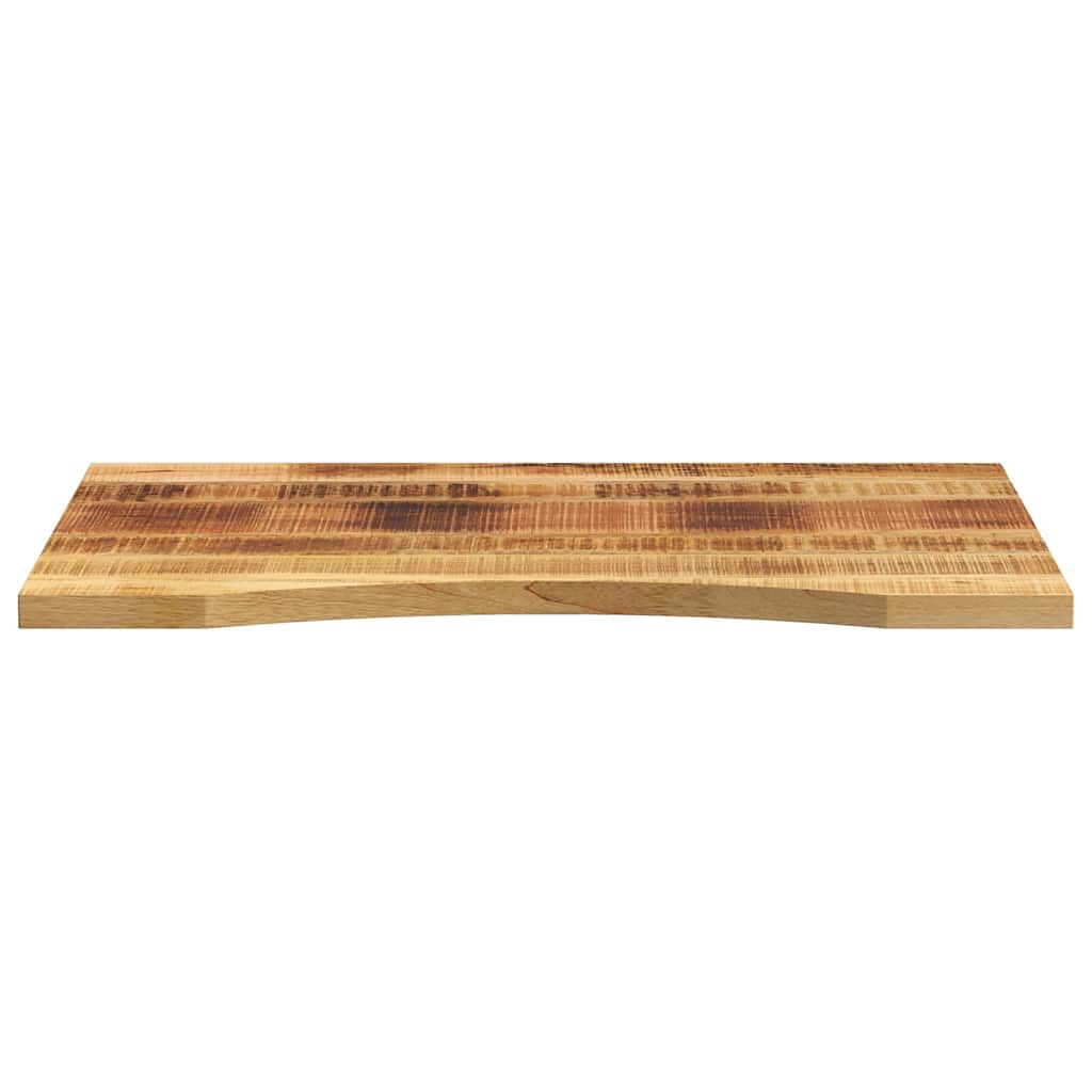 Desk Top With Curve 100X50X2.5 Cm Solid Wood Rough Mango