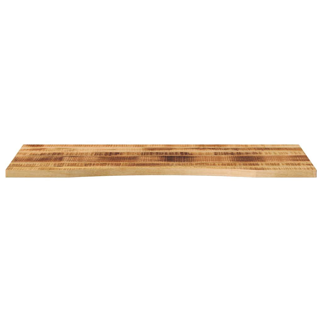 Desk Top With Curve 140X50X2.5 Cm Solid Wood Rough Mango