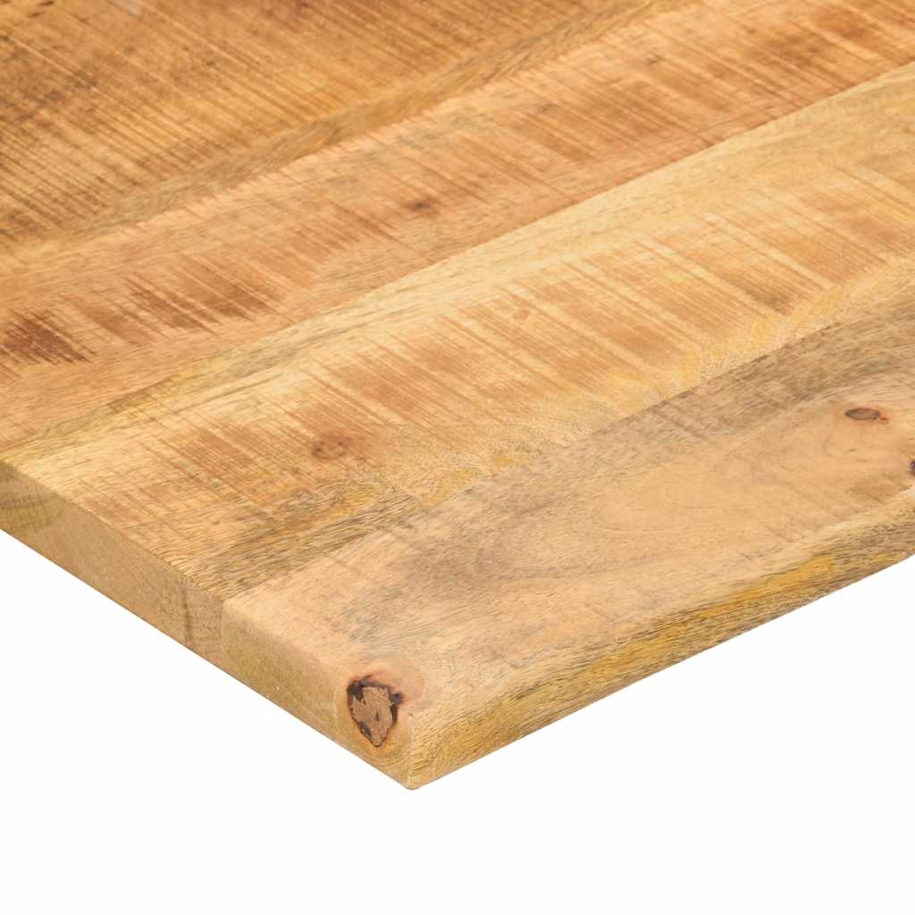 Desk Top With Curve 140X50X2.5 Cm Solid Wood Rough Mango