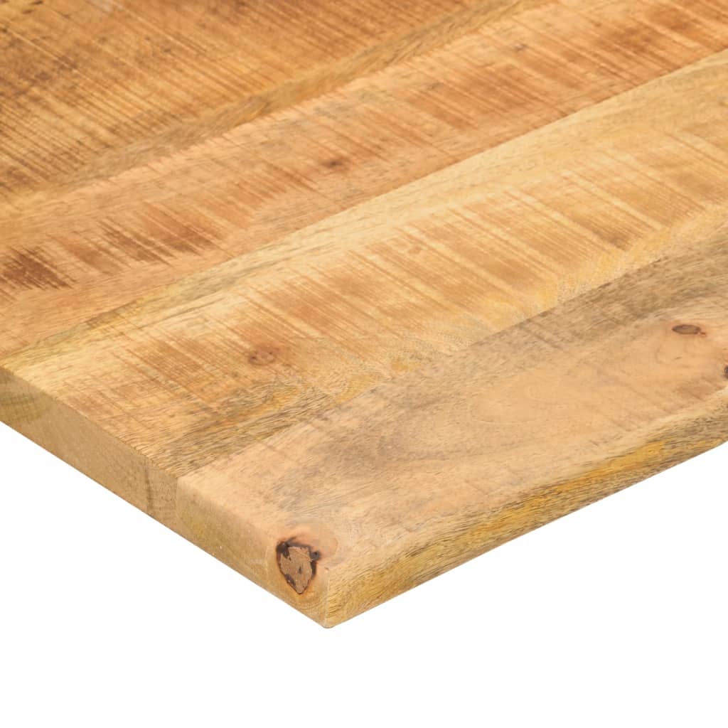 Desk Top With Curve 90X60X2.5 Cm Solid Wood Rough Mango