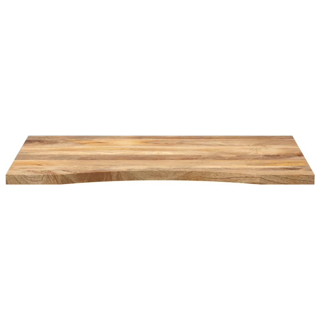 Desk Top With Curve 90X50X2.5 Cm Solid Wood Rough Mango