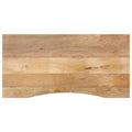 Desk Top With Curve 120X50X2.5 Cm Solid Wood Rough Mango