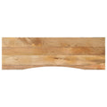 Desk Top With Curve 160X50X2.5 Cm Solid Wood Rough Mango