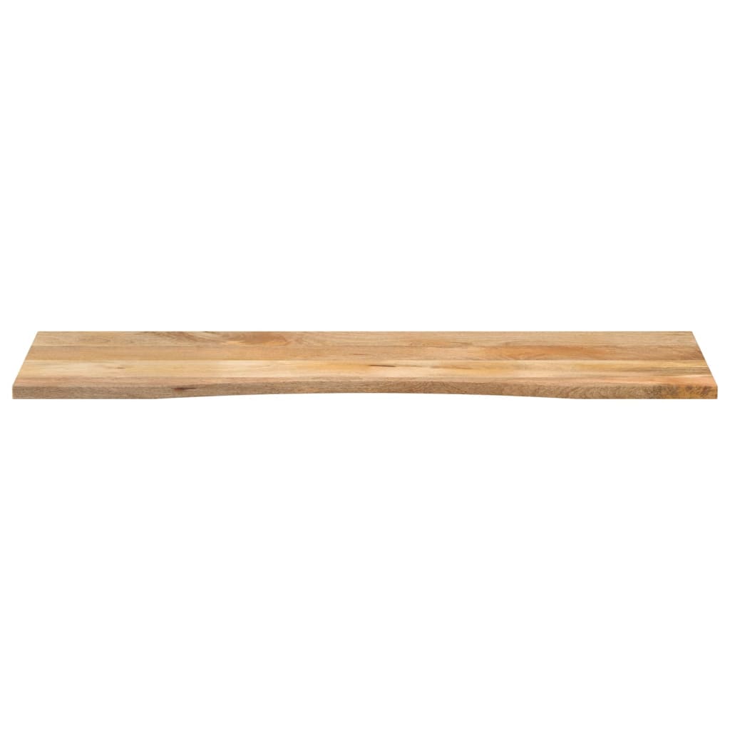 Desk Top With Curve 160X50X2.5 Cm Solid Wood Rough Mango