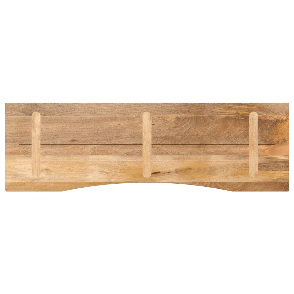 Desk Top With Curve 160X50X2.5 Cm Solid Wood Rough Mango