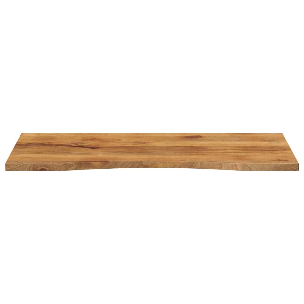 Desk Top With Curve 140X50X2.5 Cm Solid Wood Rough Mango
