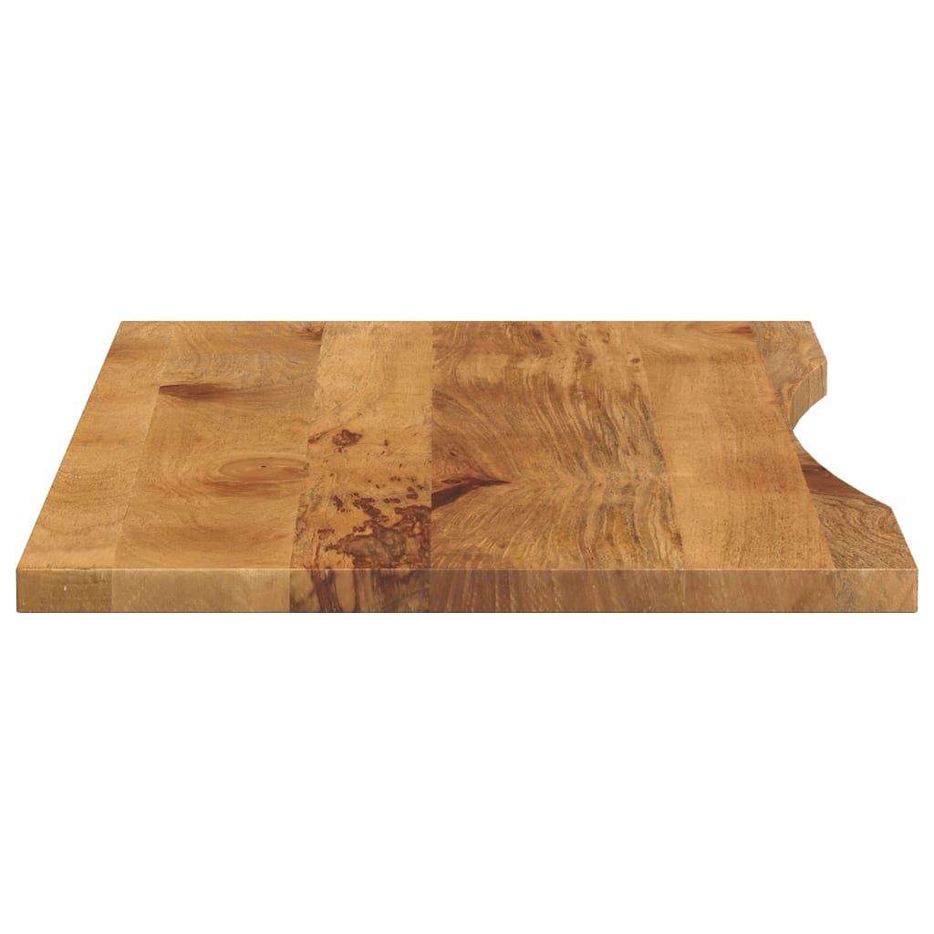 Desk Top With Curve 140X50X2.5 Cm Solid Wood Rough Mango