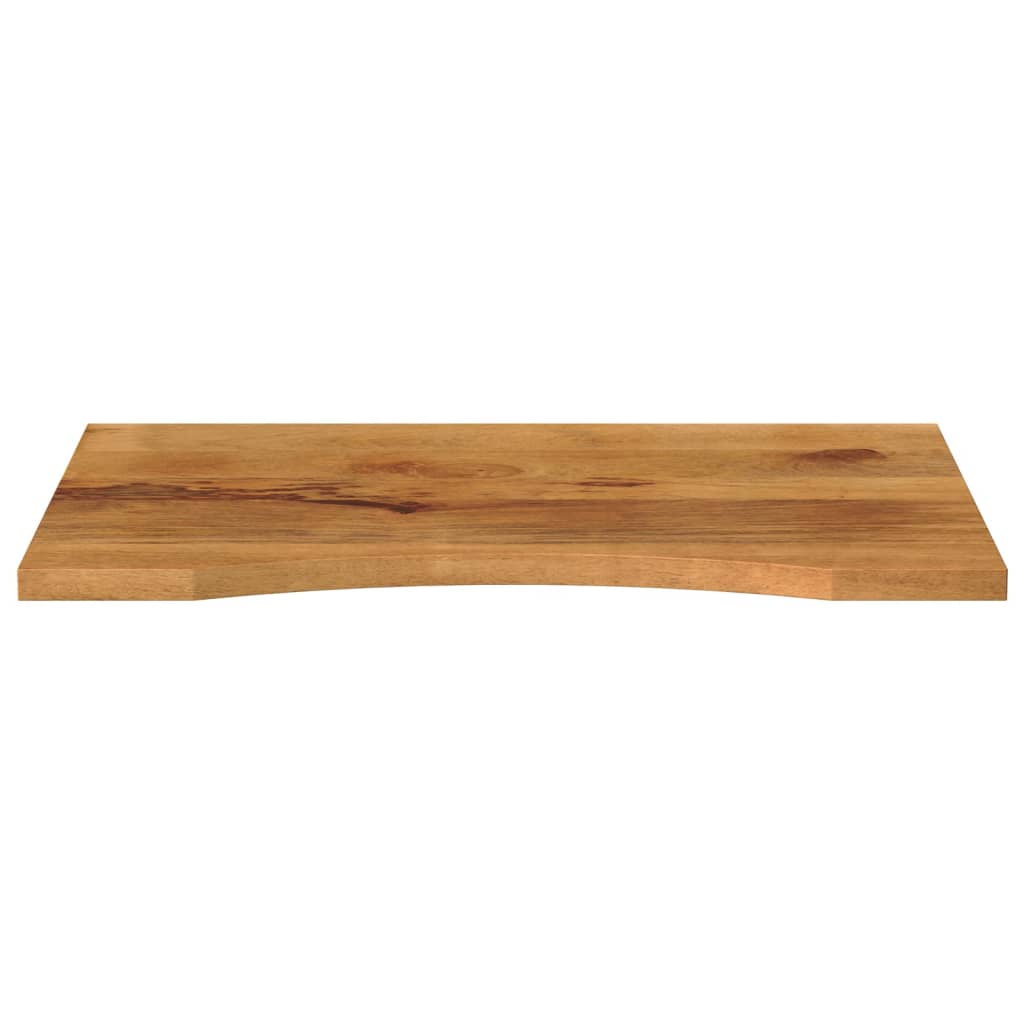 Desk Top With Curve 90X60X2.5 Cm Solid Wood Rough Mango