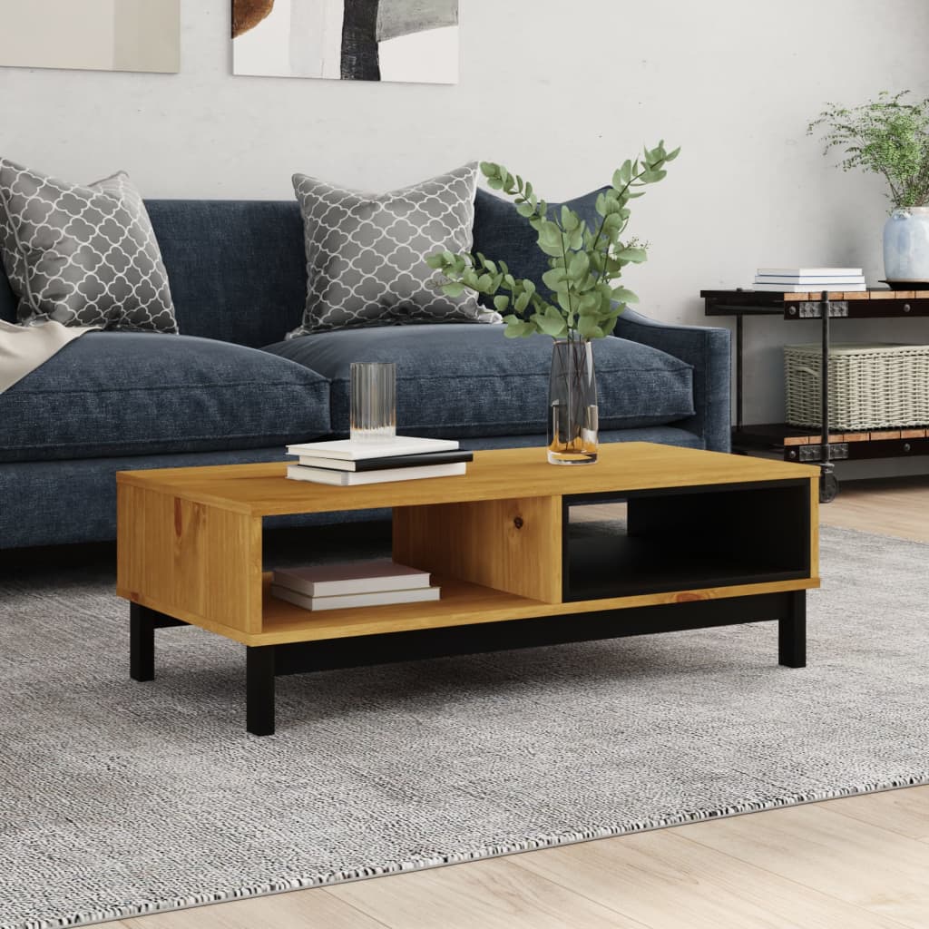 Coffee Table Flam 100X50X32.5 Cm Solid Wood Pine 100 cm