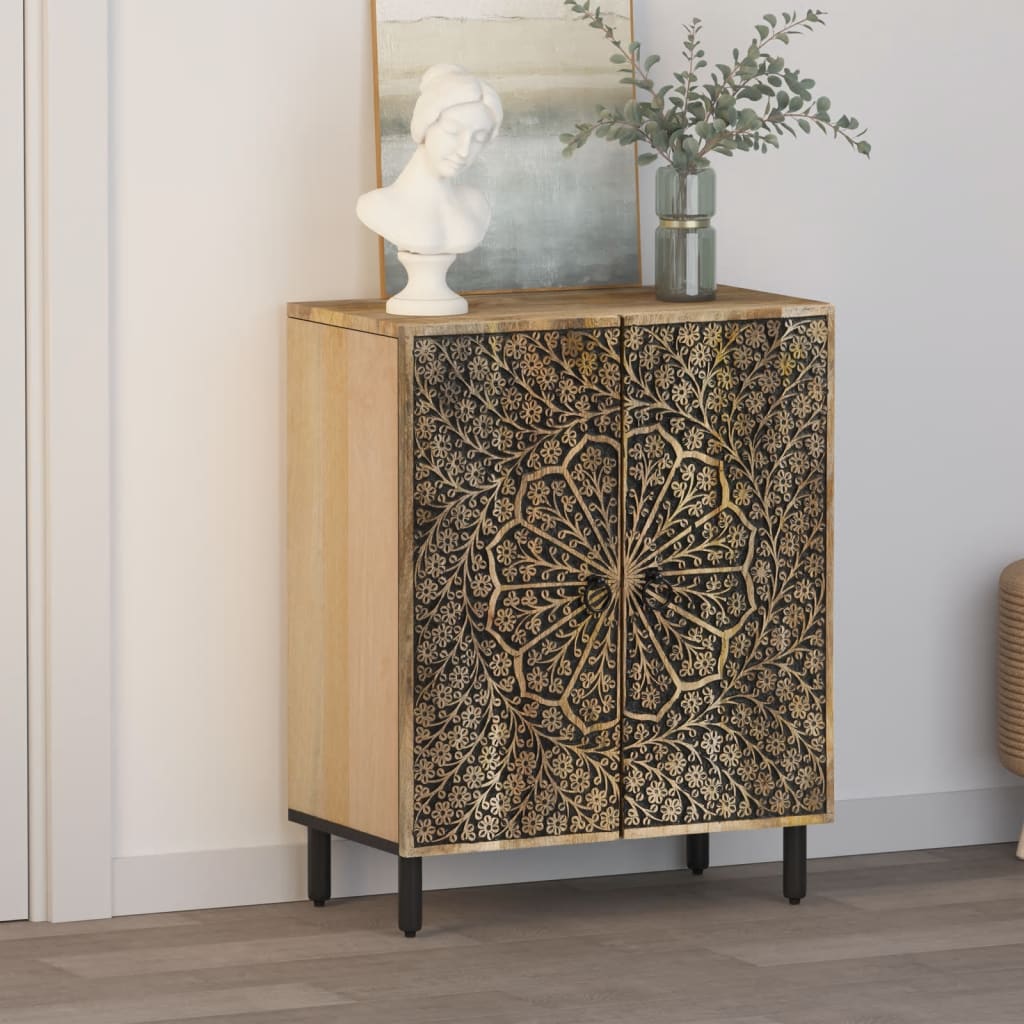 Side Cabinet 60X33X75 Cm Solid Wood Mango