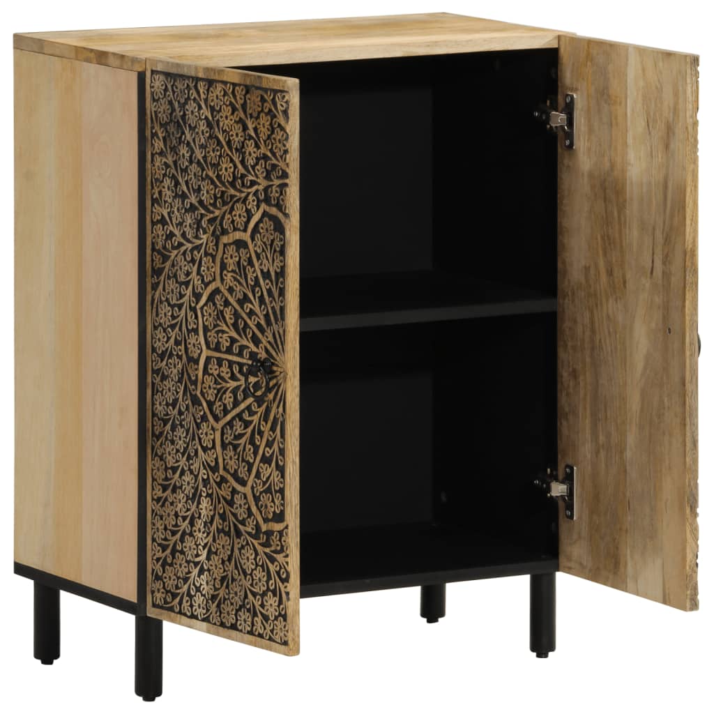 Side Cabinet 60X33X75 Cm Solid Wood Mango