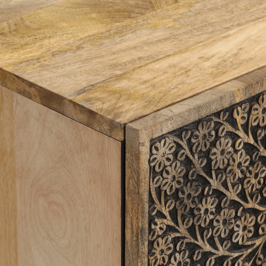 Side Cabinet 60X33X75 Cm Solid Wood Mango