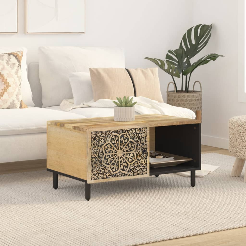 Coffee Table 80X50X40 Cm Solid Wood Mango