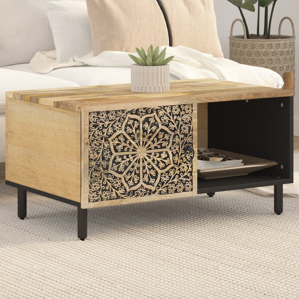 Coffee Table 80X50X40 Cm Solid Wood Mango