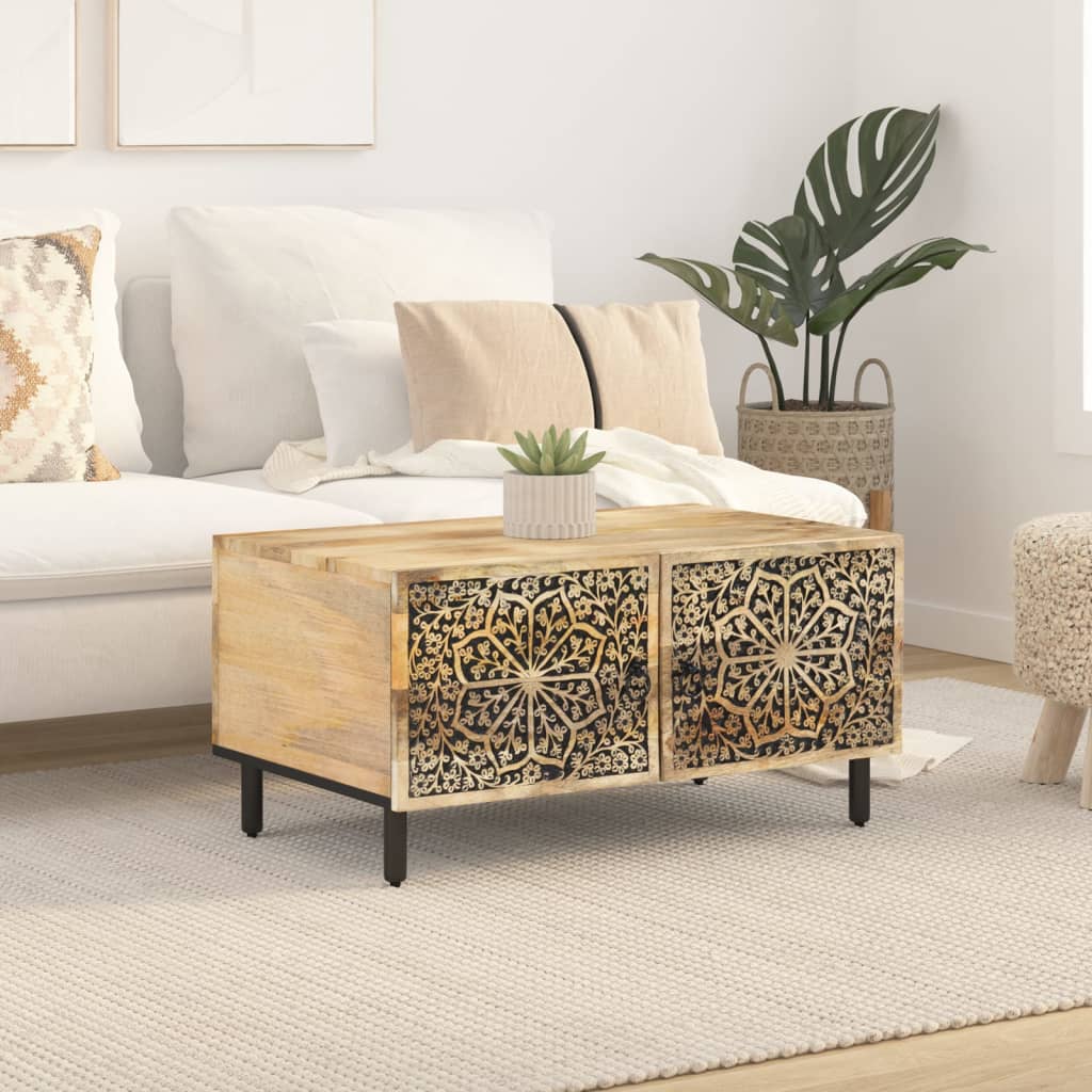 Coffee Table 80X50X40 Cm Solid Wood Mango