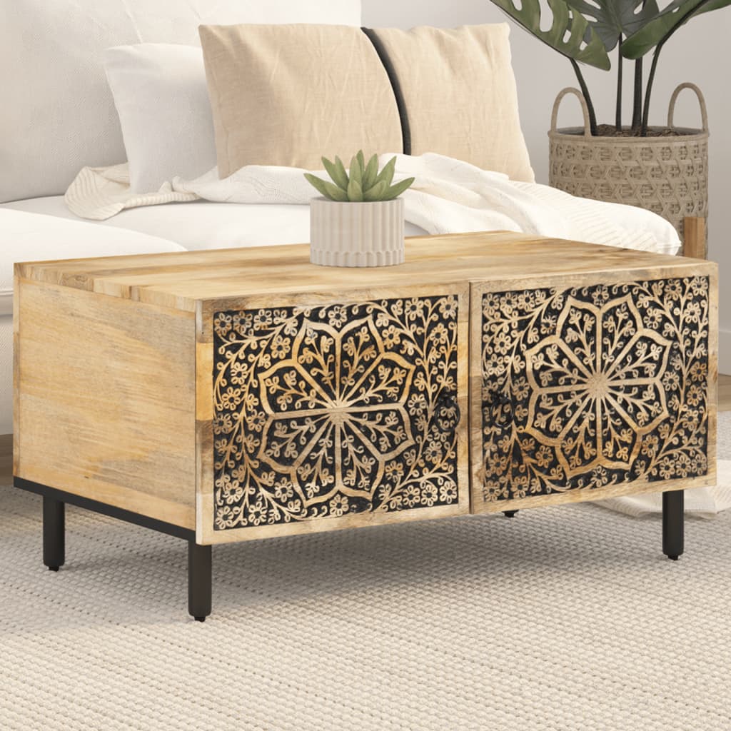 Coffee Table 80X50X40 Cm Solid Wood Mango