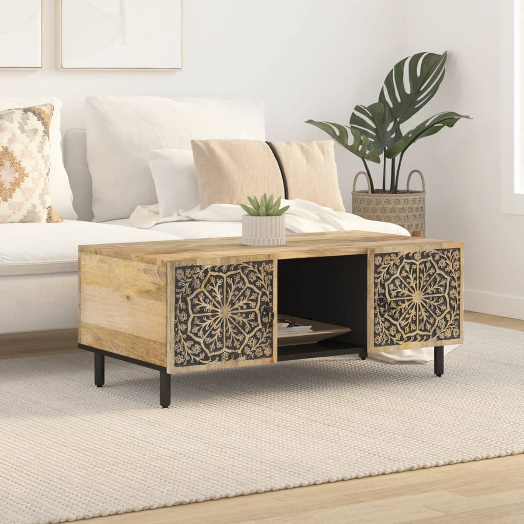Coffee Table 100X54X40 Cm Solid Wood Mango