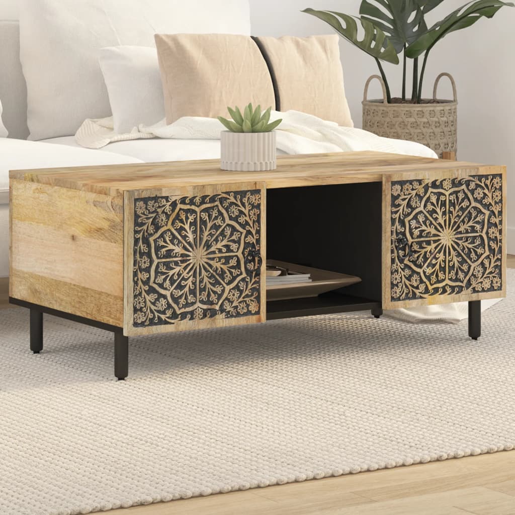 Coffee Table 100X54X40 Cm Solid Wood Mango