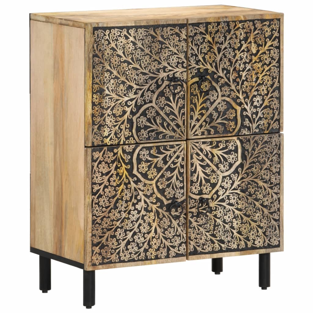 Side Cabinet 60X33X75 Cm Solid Wood Mango