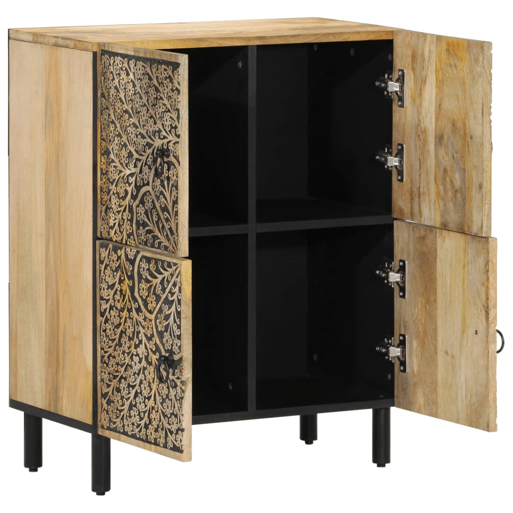 Side Cabinet 60X33X75 Cm Solid Wood Mango