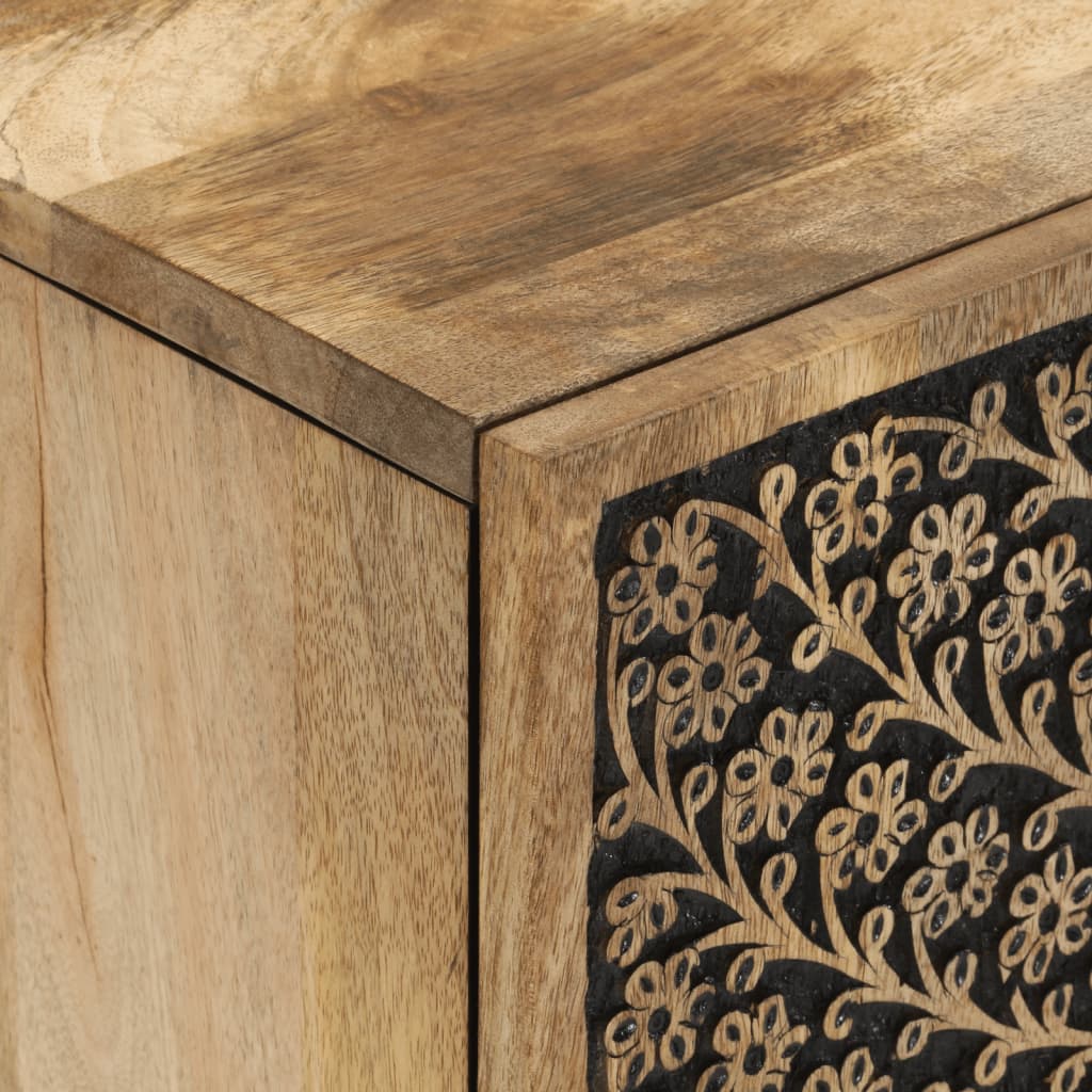 Side Cabinet 60X33X75 Cm Solid Wood Mango