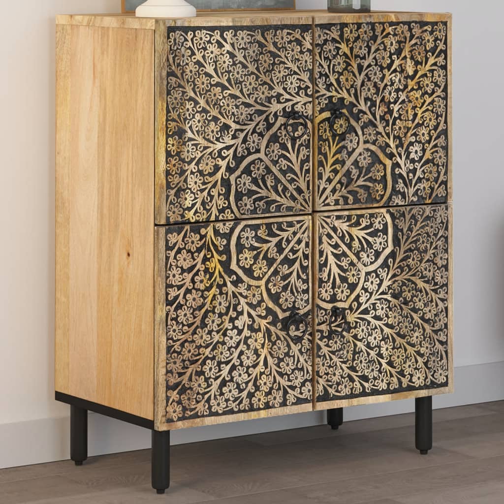Side Cabinet 60X33X75 Cm Solid Wood Mango