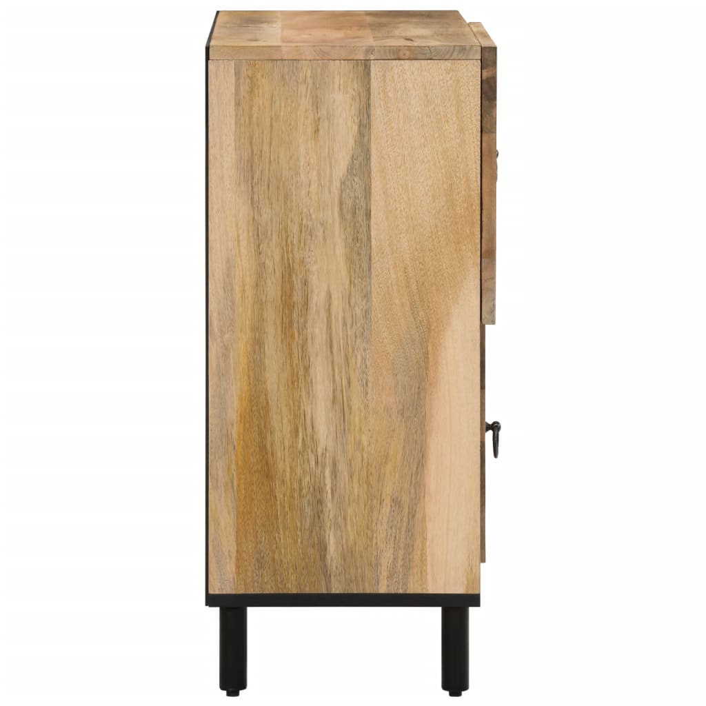 Sideboard Side Cabinet 80X33X75 Cm Solid Wood Mango engineered wood iron 80 cm