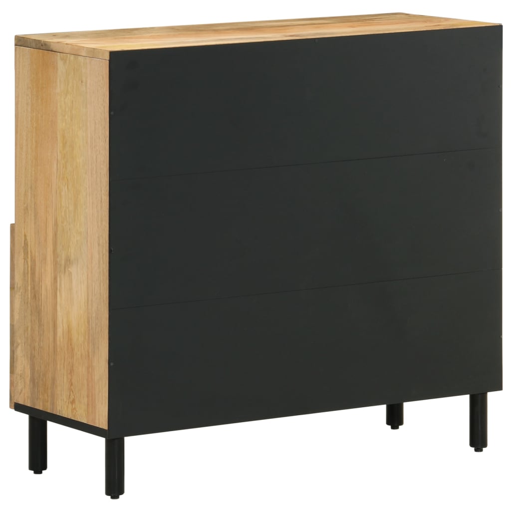 Sideboard Side Cabinet 80X33X75 Cm Solid Wood Mango engineered wood iron 80 cm