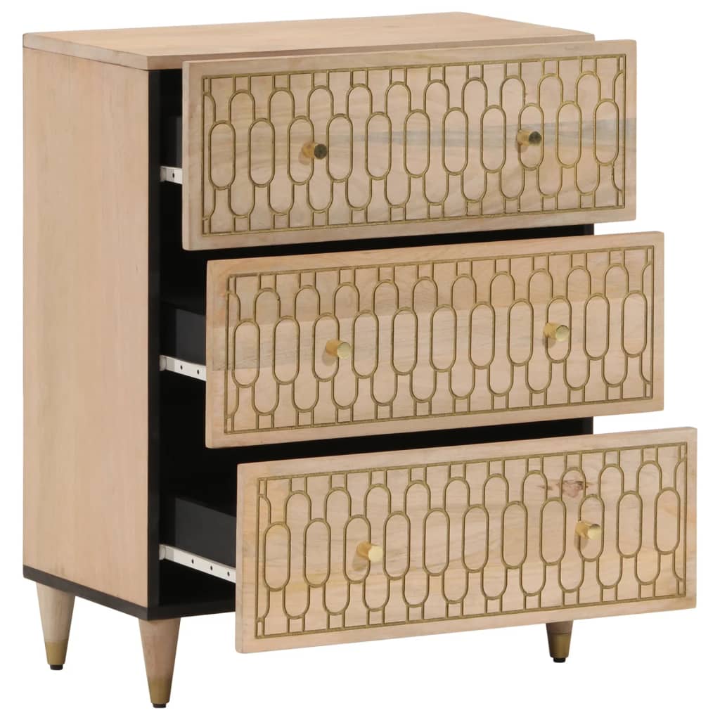 Side Cabinet 60X33X75 Cm Solid Wood Mango