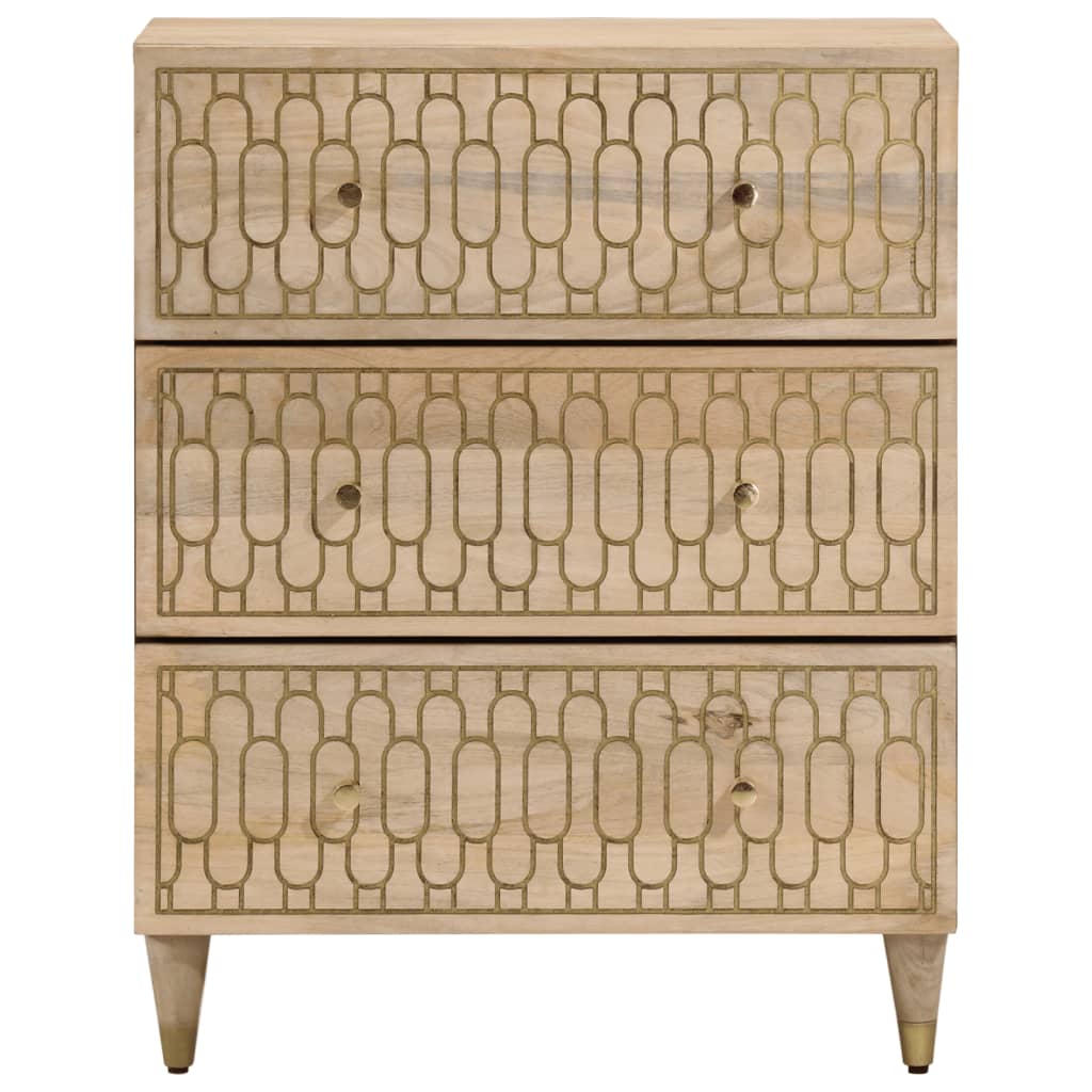 Side Cabinet 60X33X75 Cm Solid Wood Mango