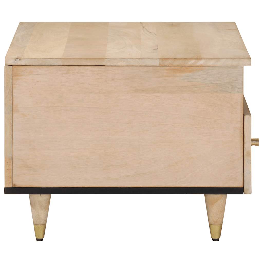 Coffee Table 80X54X40 Cm Solid Wood Mango Black Brown Honey Brown 80 Cm Brown 80
