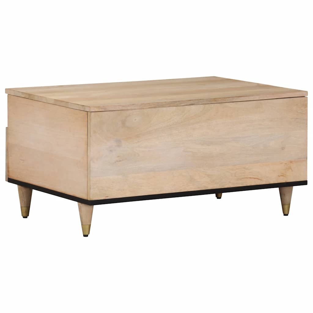 Coffee Table 80X54X40 Cm Solid Wood Mango Black Brown Honey Brown 80 Cm Brown 80