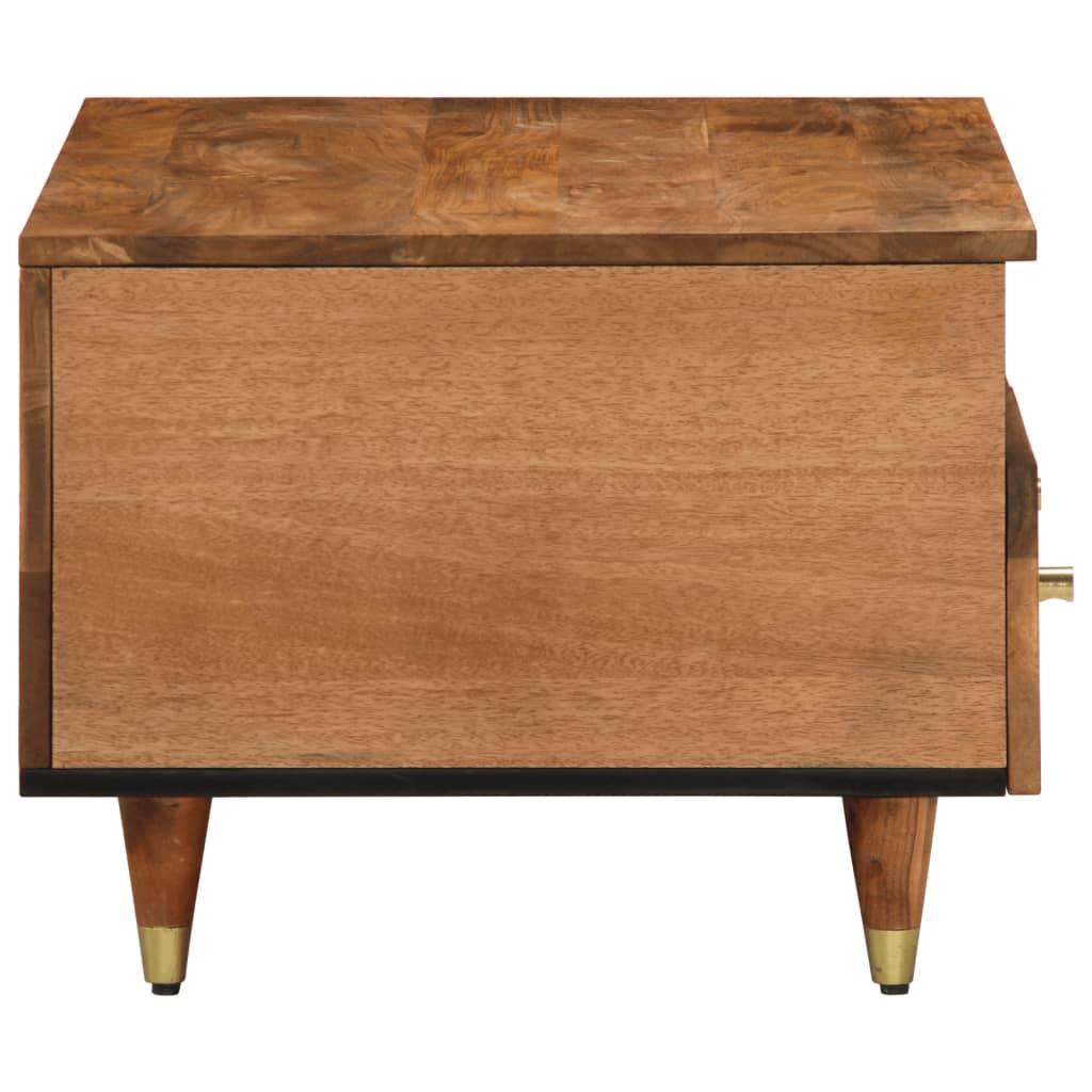 Coffee Table 80X54X40 Cm Solid Wood Mango Black Brown Honey Brown 80 Cm Brown 80