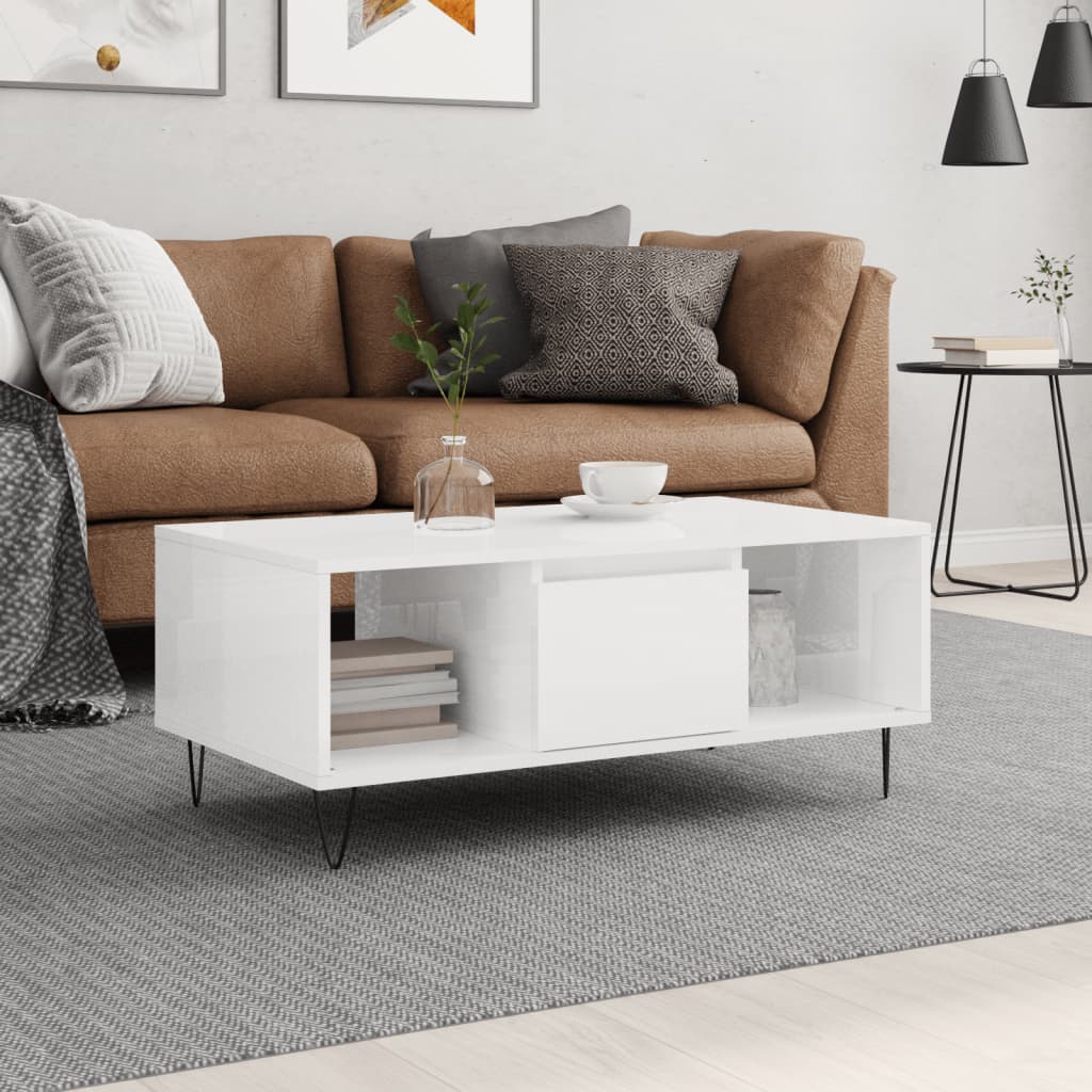 Coffee Table 90X50X36.5 Cm Engineered Wood