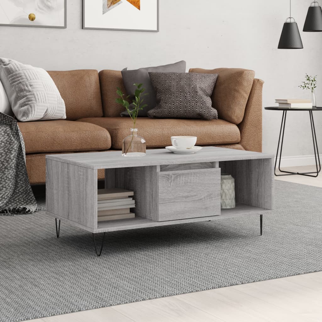 Coffee Table 90X50X36.5 Cm Engineered Wood