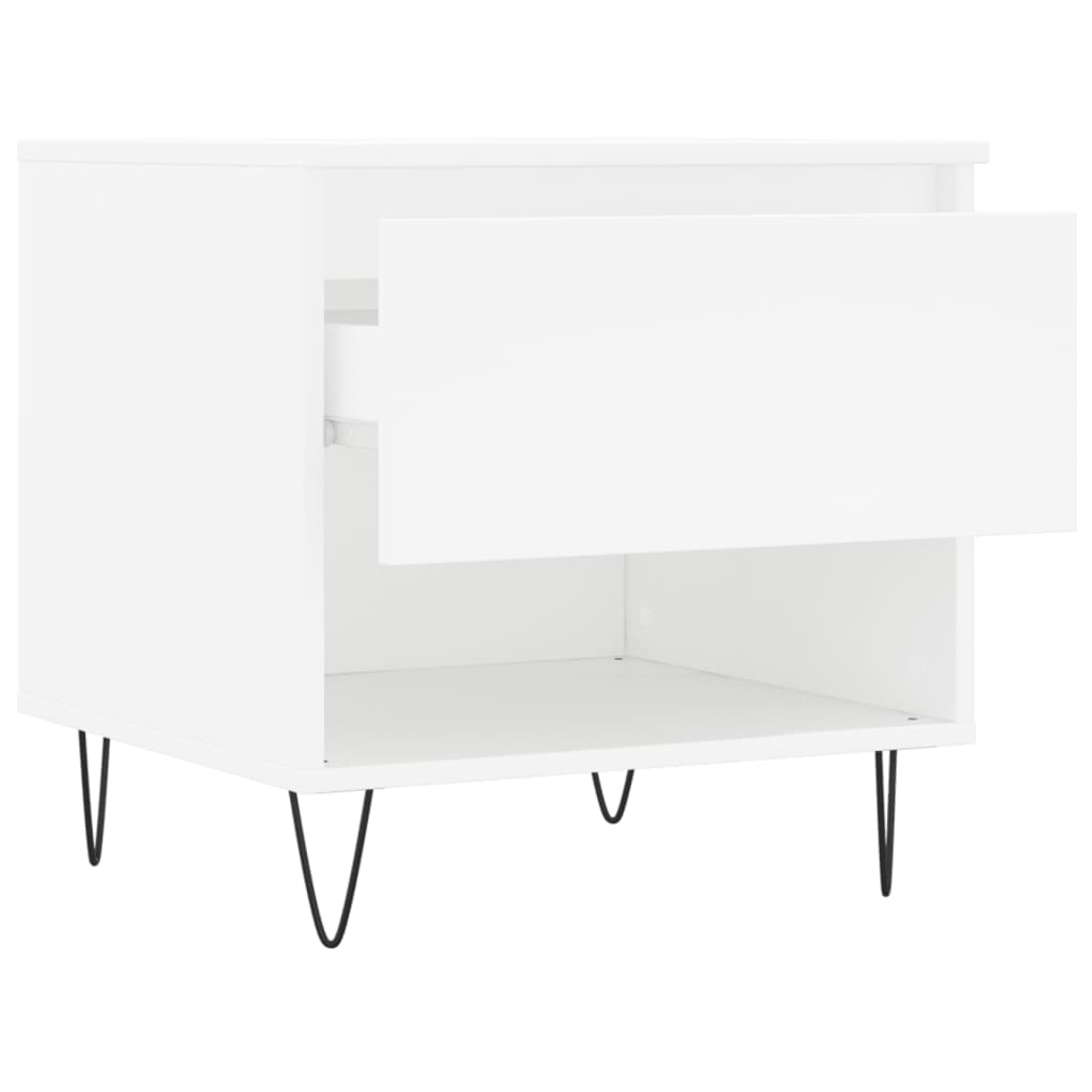 Coffee Table Black Side Drawer Storage Cabinet Bedside 50X46Cm Concrete Grey 50