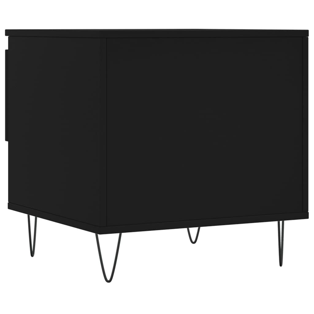 Coffee Table Black Side Drawer Storage Cabinet Bedside 50X46Cm Concrete Grey 50