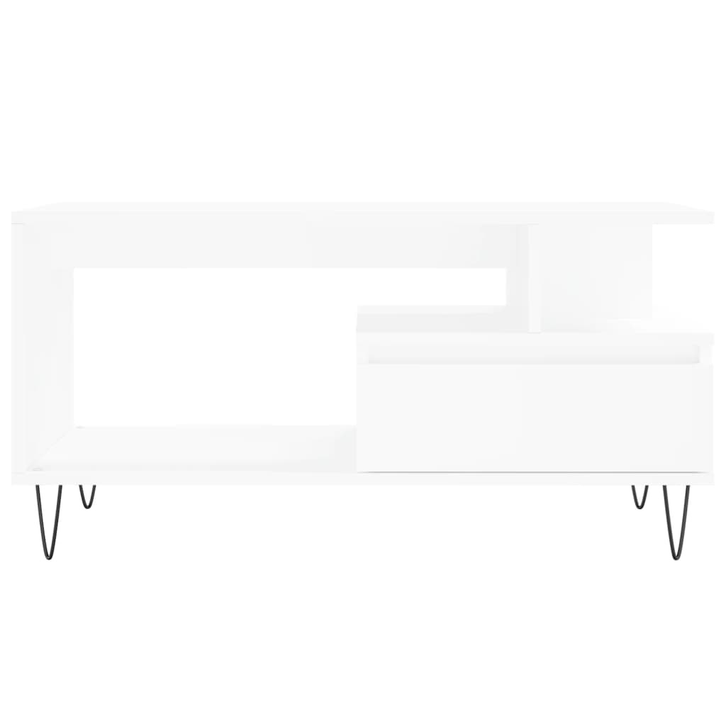 Coffee Table 90X49X45 Cm Engineered Wood Black Oak Brown Oak Smoked Oak White 90