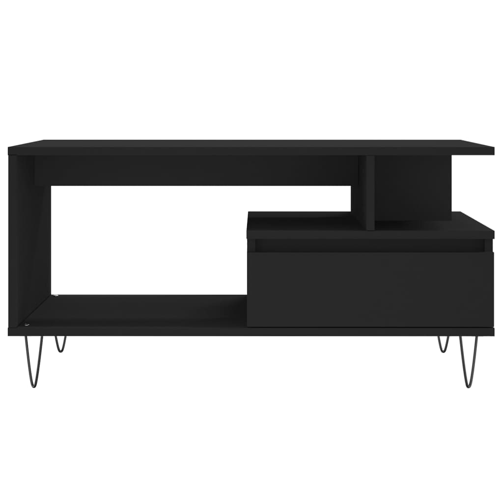 Coffee Table 90X49X45 Cm Engineered Wood Black Oak Brown Oak Smoked Oak White 90