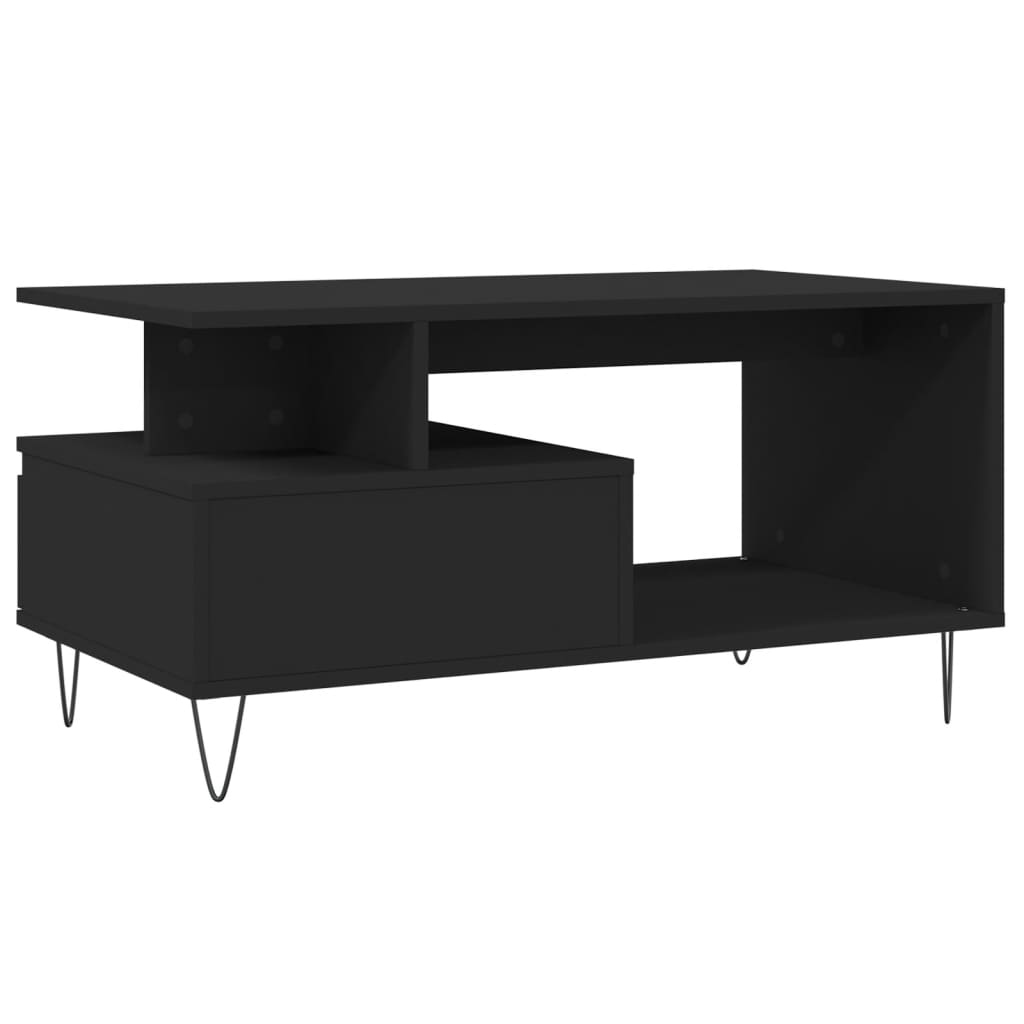 Coffee Table 90X49X45 Cm Engineered Wood Black Oak Brown Oak Smoked Oak White 90