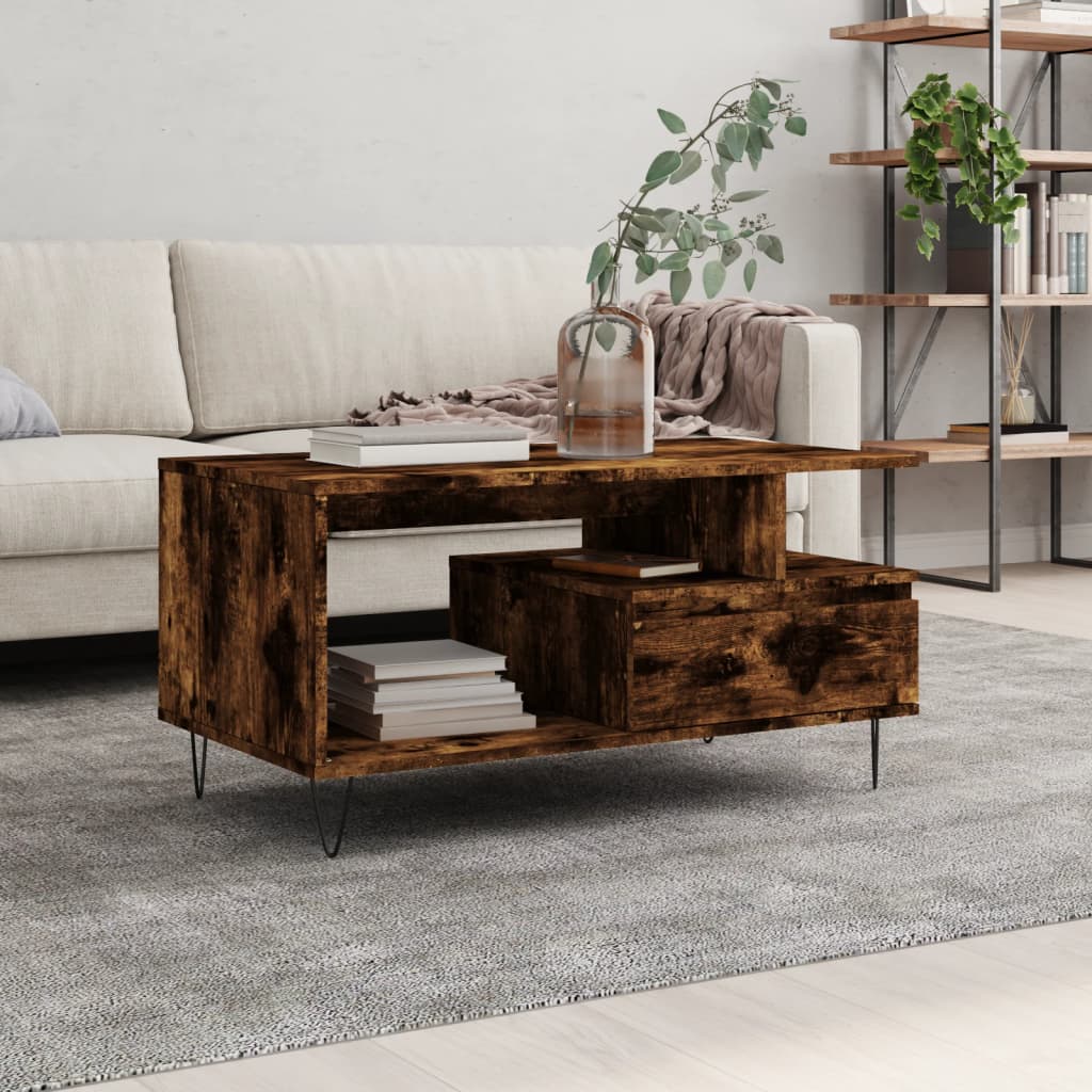 Coffee Table 90X49X45 Cm Engineered Wood
